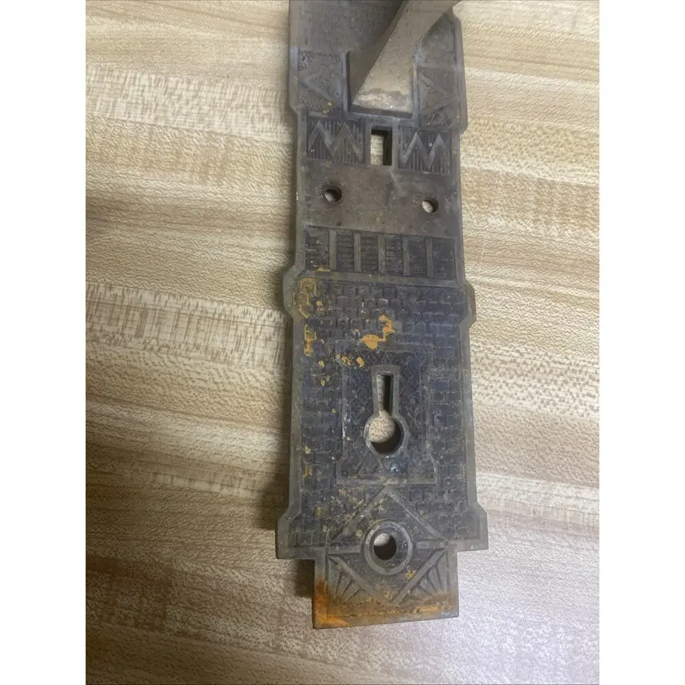 Antique Bronze (? Iron) Aesthetic 12.375 in. Door Pull Intricate Ornate Design